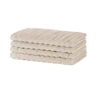 Merana OSLO towel set | quick-drying, soft & lint-free | terry luxury quality | 100% cotton terrycloth | OEKO-TEX | 590 GSM | guest & face towel | Beige (4 x guest towels 30x50cm)