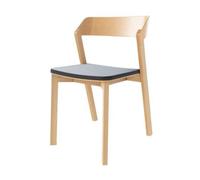 Merano Dining Chair With Upholstered Seat Black/Natural