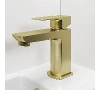 Merano Matera Brushed Brass Cloakroom Basin Mixer Tap