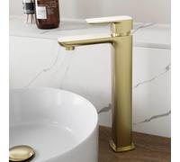 Merano Matera Brushed Brass Tall Basin Mixer Tap