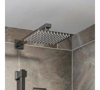 Merano Square Wall Mounted Fixed Shower Head - 200mm Chrome