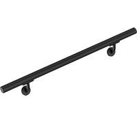Meranti Aluminum Handrail for Indoor or Outdoor Steps and Stairs - Hand Rails for Elderly - DIY Complete Stair Railing Kit (AHR, Black Textured, 4' Length)