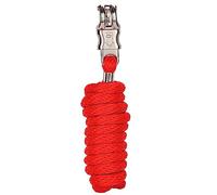 Merauno Horse Lead Rope - Tie Rope, 200 cm, Red, Rose Pattern, Panic Hook