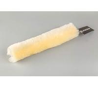 Merauno lamb wool noseband protector with Touch Fasteners strap horse nose protector for halter snaffle bridle headpiece bridle made of genuine sheep wool natural black brown, 2 Sizes (28 or 32cm)