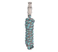 Merauno® Lead Rope for Horses, Tie Rope in Various Stylish Designs, Lead Rope, Pony, Donkey, Goat with Panic Hook (Grey Green, Panic Hook)