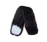 Merauno® Real Lamb wool Belt Protector for Western Belt Dressage Girth All-Round Real wool for Your Saddle Girth Real Lambs wool (Black, 60 x 12 cm (L x W)