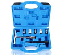 Merautop SJ 7Pcs Diesel Injector Seat Cutter Tool Set, Professional Injector Cleaning Tool Diesel Fuel Injector Knife Kit for Most Diesel Engines