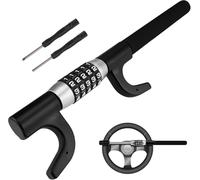 Merautop SJ Universal Steering Wheel Lock Fit for Cars/SUVs/Vans/Trucks, 5-Digit Keyless Combination, Adjustable Extendable Design Anti-Theft Device, High Security