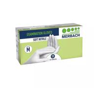 Merbach Soft Nitrile Gloves - White - 100pcs Medium