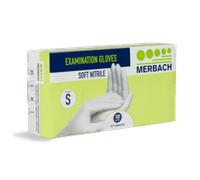 Merbach Soft Nitrile Gloves - White - 100pcs Small