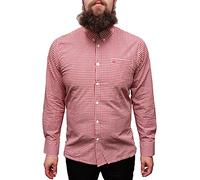 Merc Men`s Japster Red Gingham Shirts (Small)