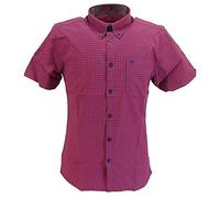 Merc Men`s Terry Red/Navy Gingham Shirts (Small)