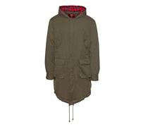 Merc of London Men's Tobias Parka Long Sleeve Coat, Green (Combat Green), X-Large