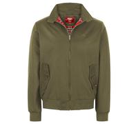 Merc of London Men's Blouson Harrington avec doublure en tartan Jacket, OLIVE,