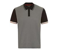 Merc of London Men's Polo Corona imprimé pied-de-Poule Shirt, Black (Black), M