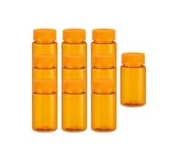 Mercadoba Plastic Pill Bottles 120 ml (4 oz / 32 Dram) - Pack of 10 Empty PET Jars with Child-Resistant Cap and Pressure Seal - Food Grade - For Capsules, Powders, Liquids - Amber or Clear (Amber)