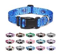 Mercano Adjustable Dog Collar - Special Design Patterns, Soft Nylon Comfortable Durable Pet Collar for Small Medium Large Dogs (XS, Blue Ocean)
