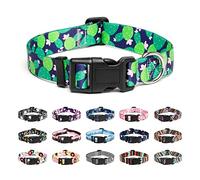 Mercano Adjustable Dog Collar - Special Design Patterns, Soft Nylon Comfortable Durable Pet Collar for Small Medium Large Dogs (L, Cactus)