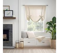Mercantile Drop Cloth Tie-Up Shade, Rod Pocket, Light Filtering Window Shade, 63 in Long x 42 in Wide, Linen