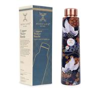 MERCAPE 100% Pure Copper Water Bottle Printed with Ample Design Experience Ayurvedic Harmony Pure Copper Water Bottle - Leak Proof, Joint Less for Office, Gym, School & Gift (900ml)