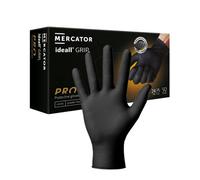 Mercator Ideal Grip Extra Large Black Disposable Gloves 50 Pack