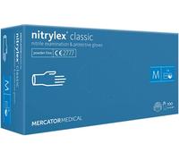MERCATOR MEDICAL Nitrylex Classic Powder-Free Nitrile Gloves - Size M - Box of 100 Gloves