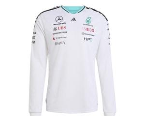 Mercedes AMG Authentic Long Sleeve Shirt Petronas Formula One Team Driver Blanc M
