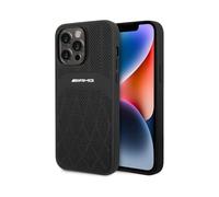 Mercedes-AMG Case AMHMP14LOSDBK Leather Curved Lines MagSafe Black - iPhone 14 Pro