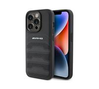 Mercedes-AMG Case Leather Embossed Lines Black - iPhone 15 Pro Max