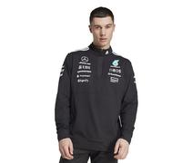 adidas Men's MERCEDES - AMG PETRONAS FORMULA ONE TEAM TEAM 1/4 ZIP MEN 2, black/white, L