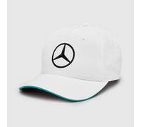 Mercedes AMG Petronas F1 Formula One Team Cap White Tonal Hexagon Print Hat