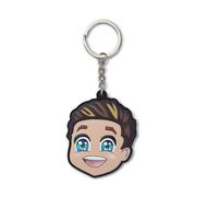Mercedes AMG Petronas F1 George Russell Caricature Keyring - Blue