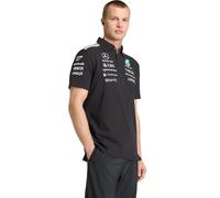 Mercedes AMG Petronas F1 Team Engineers Adidas Black Polo Tee Shirt Size Small.