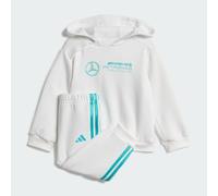 adidas Unisex Baby MERCEDES - AMG PETRONAS FORMULA ONE TEAM DNA BABY JOGGER LONG SLEEVE, white/semi mint rush, 6-9 Months