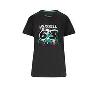Mercedes AMG Petronas Formula One Team - Official Formula 1 Merchandise Collection - George Russell Womens #63 T-Shirt - Black - Size: XS