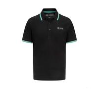 Mercedes AMG Petronas, Mens Classic Polo, 2023, Black, 100% Cotton Pique, Official Merchandise (x-Large)