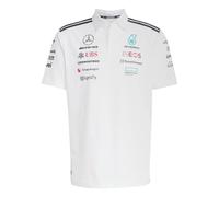 adidas Men's Mercedes - AMG Petronas Formula ONE Team Team Polo White Men, White Melange/Black, L
