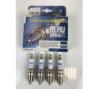 MERCEDES-BENZ 190 E 2.3 16V Kit 4 Spark Plugs BERU UXK 56 Tapered Thread 14X1.25