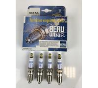 MERCEDES-BENZ 190 E 2.3 16V Kit 4 Spark Plugs BERU UXK 56 Tapered Thread 14X1.25