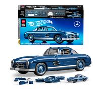 Mattel Hot Wheels Premium Mercedes 300sl Car Construction Game 1600 Pieces Blue Kids