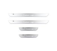 (Mercedes-Benz, 4PCS Set) Wiring-Free LED Car Door Sill Lights RGB Car Pedal Pathway Light USB Wireless