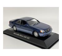 Mercedes Benz 600 SEC C140 1992 Blue Metallic 1:43 Maxichamps 940032600
