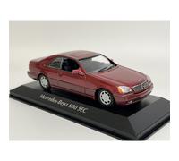 Mercedes Benz 600 SEC C140 1992 Red Metallic 1:43 Maxichamps 940032601