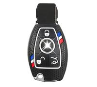 MERCEDES BENZ A Class Key Cover - TPU Silicone GLA GLC GLE GLK SL SLK Key Fob Cover - 3 Buttons(Black)