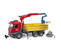 Mercedes Benz Arocs Truck with Roll-Off Container, Clamshell Buckets and 2 Pallets