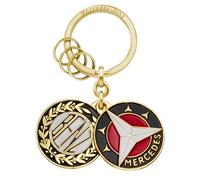 Mercedes-Benz, Car and motorcycle keyring pendant, 3 rings added. Various designs. Official product., gold, S, Classic