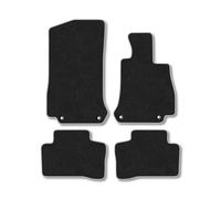 Mercedes-Benz EQC (2019+) Car Mats Accessories Tailored Fit Carpet Floor Mats Non Slip Grey Trim Accessory Compatible Front Rear Set Anti Slip Full Coverage Granulated Backing Hand-Finished Clips