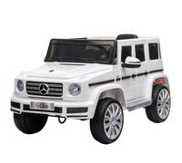 HOMCOM Mercedes Benz G500 Licensed 12V Kids Electric Ride On Car Toy with Parental Remote Control Battery-powered 2 Motors Music Lights MP3 for 3-8 Years Old White