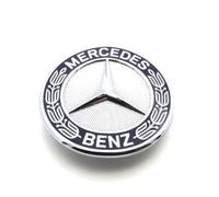 Mercedes-Benz Genuine Blue Star Flat Bonnet Badge A2188170116 Front Bumper Emblem for CLA, GLA, SLK, A-Class, AMG-GT, S-Class, CLS, SL, B-Class OEM Original Replacement Part