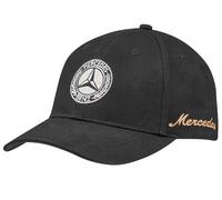 Mercedes-Benz Women’s Ladies Baseball Cap Classic Black Cotton Embroidered Classic Star Logo with Crystals by Preciosa